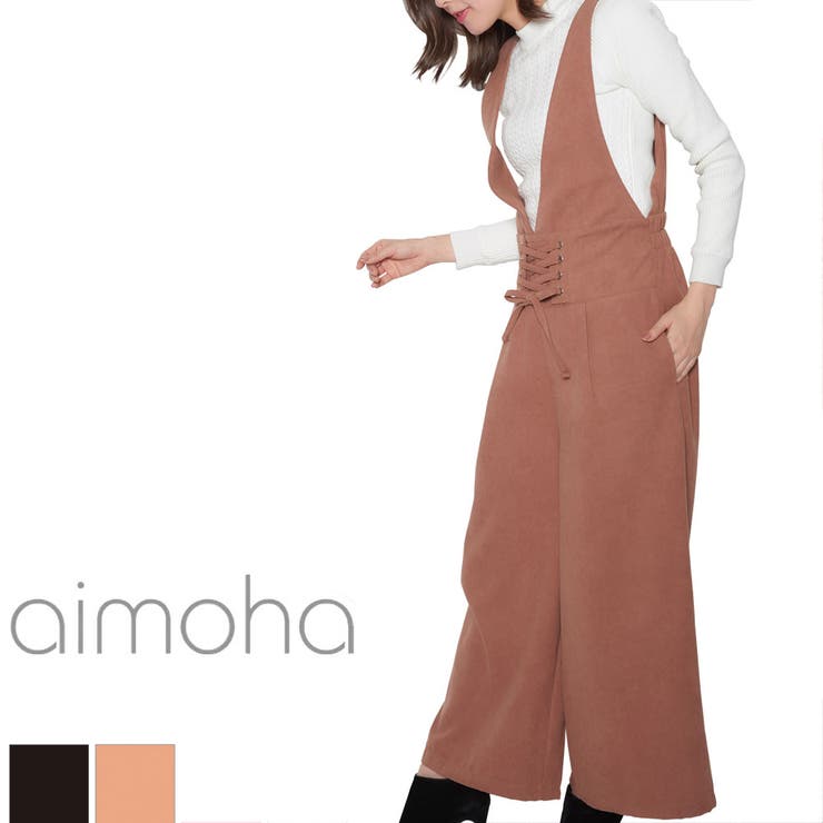 レースアップオールインワン コンビネゾン サロペット | aimoha  | 詳細画像1 