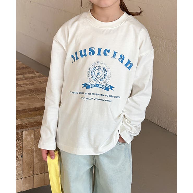 ホワイト | 【aimoha-KIDS-】カレッジロゴロンT | aimoha kids