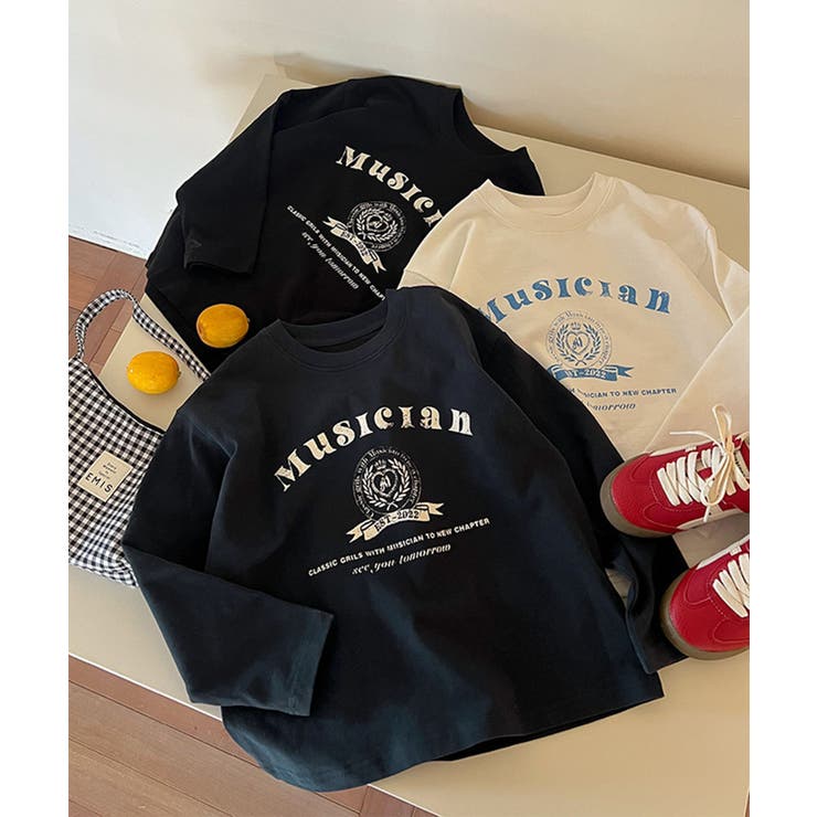 【aimoha-KIDS-】カレッジロゴロンT | aimoha kids | 詳細画像1 