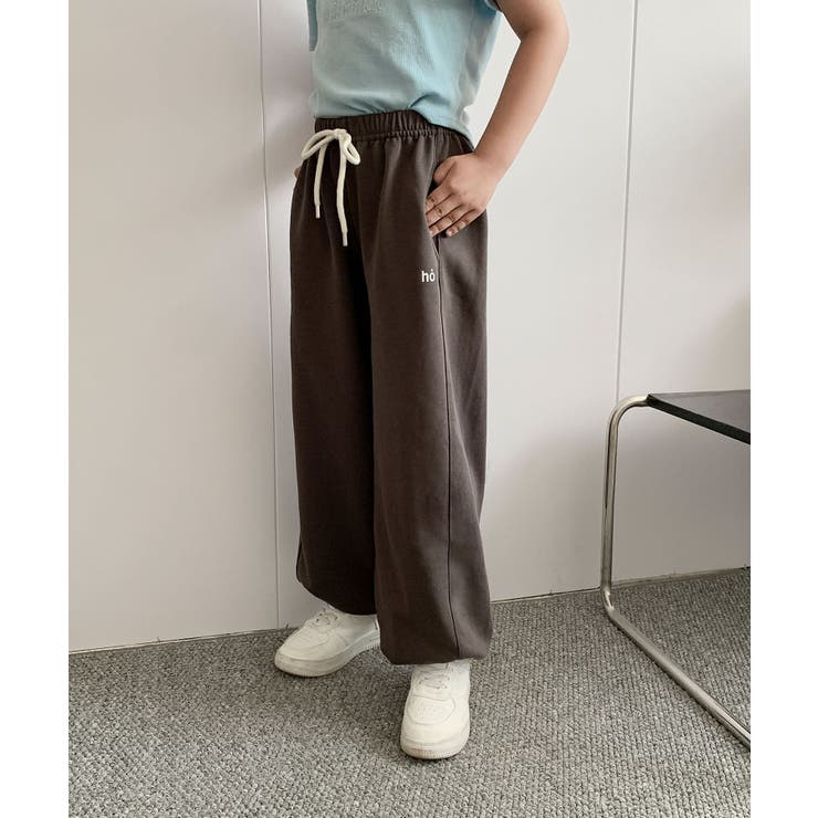 【aimoha-KIDS-】キッズ  ワイドスウェットパンツ | aimoha kids | 詳細画像12 