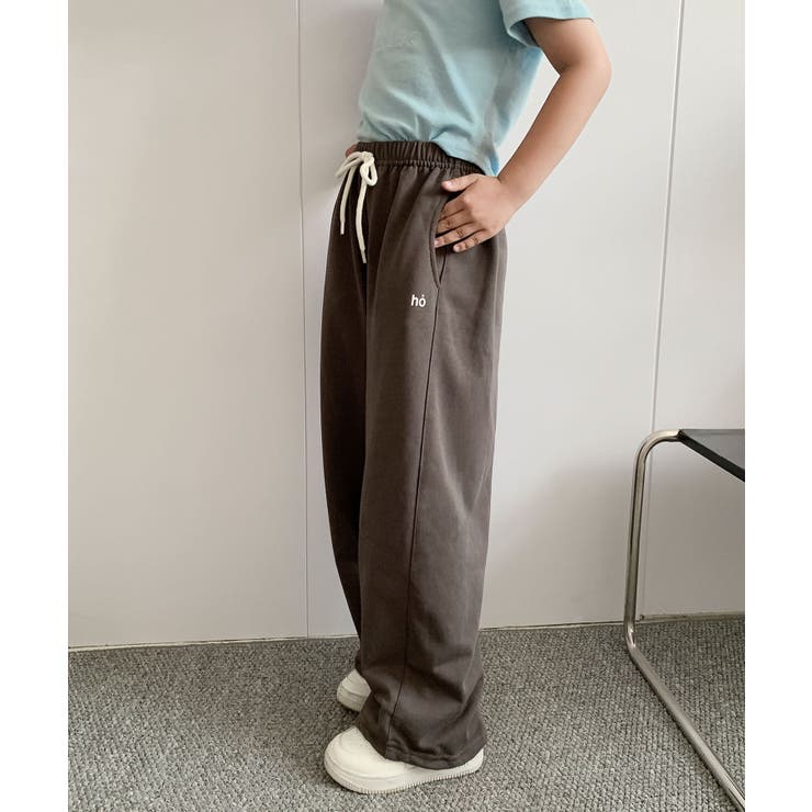 ダークグレー | 【aimoha-KIDS-】キッズ  ワイドスウェットパンツ | aimoha kids