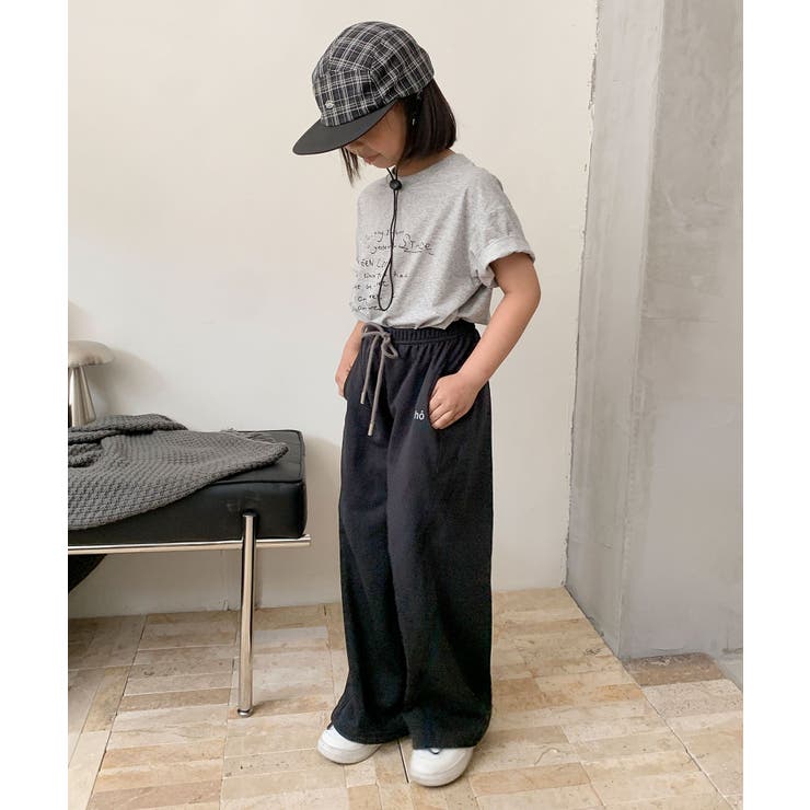 【aimoha-KIDS-】キッズ  ワイドスウェットパンツ | aimoha kids | 詳細画像1 