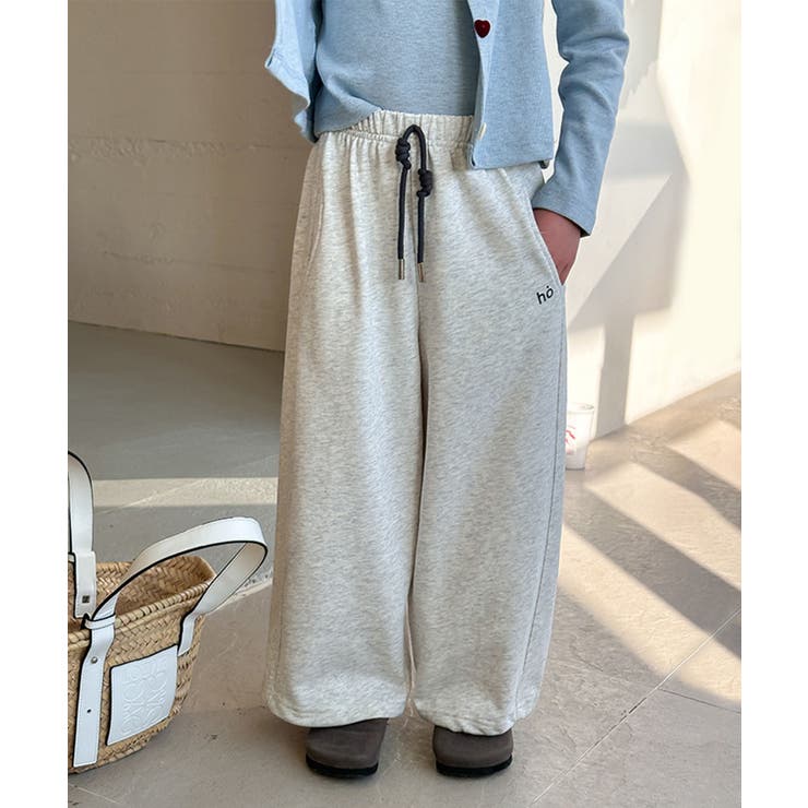 グレー | 【aimoha-KIDS-】キッズ  ワイドスウェットパンツ | aimoha kids