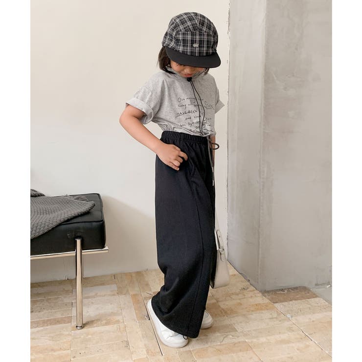 【aimoha-KIDS-】キッズ  ワイドスウェットパンツ | aimoha kids | 詳細画像2 