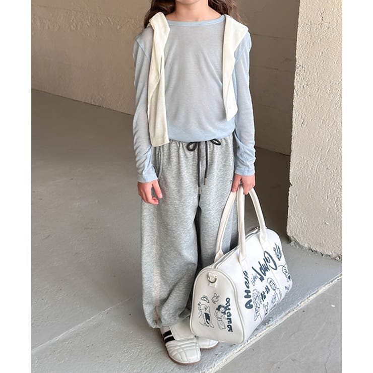 【aimoha-KIDS-】キッズ  ワイドスウェットパンツ | aimoha kids | 詳細画像26 