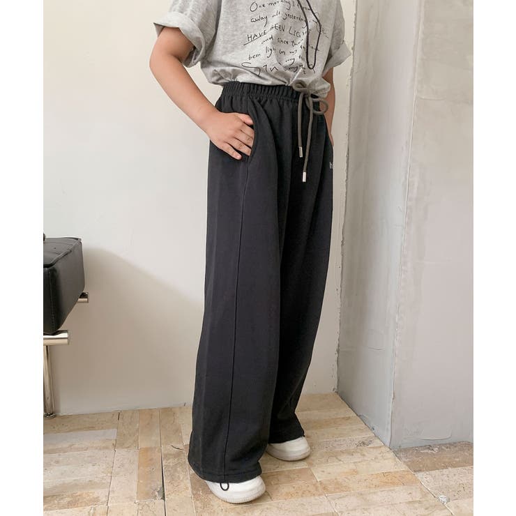 【aimoha-KIDS-】キッズ  ワイドスウェットパンツ | aimoha kids | 詳細画像5 