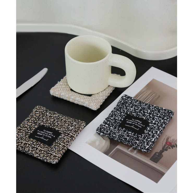 ふんわりツイード風コースター | aimoha  | 詳細画像1 