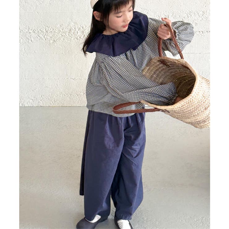 【-aimoha-KIDS-】フリル襟チェックブラウス | aimoha kids | 詳細画像8 