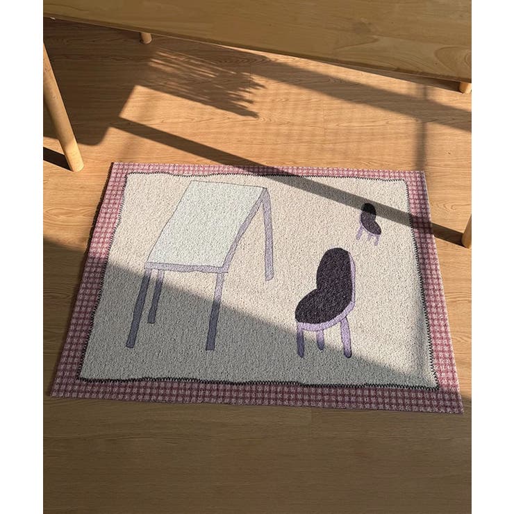 ミックス5 | アート風プリントラグ マット | aimoha
