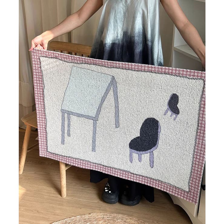 アート風プリントラグ マット | aimoha  | 詳細画像1