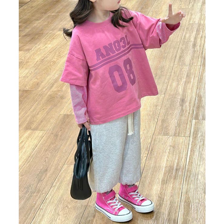 【-aimoha-KIDS-】レイヤード風ロンT | aimoha kids | 詳細画像4 