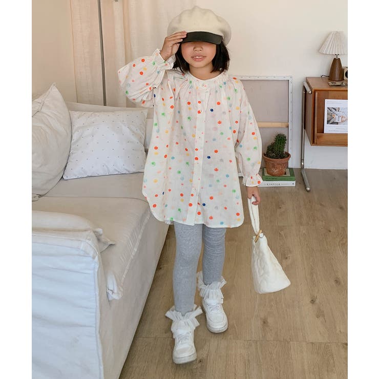 【-aimoha-KIDS-】フリルチュール付きスリムレギンスパンツ | aimoha kids | 詳細画像13 