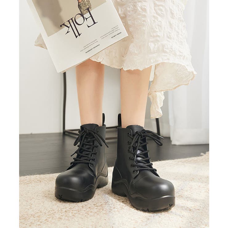 カラフルレースアップレインブーツ[品番：XT000014698]｜aimoha