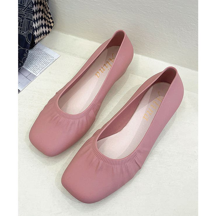 スクエアトゥレインバレエシューズ | aimoha  | 詳細画像1 