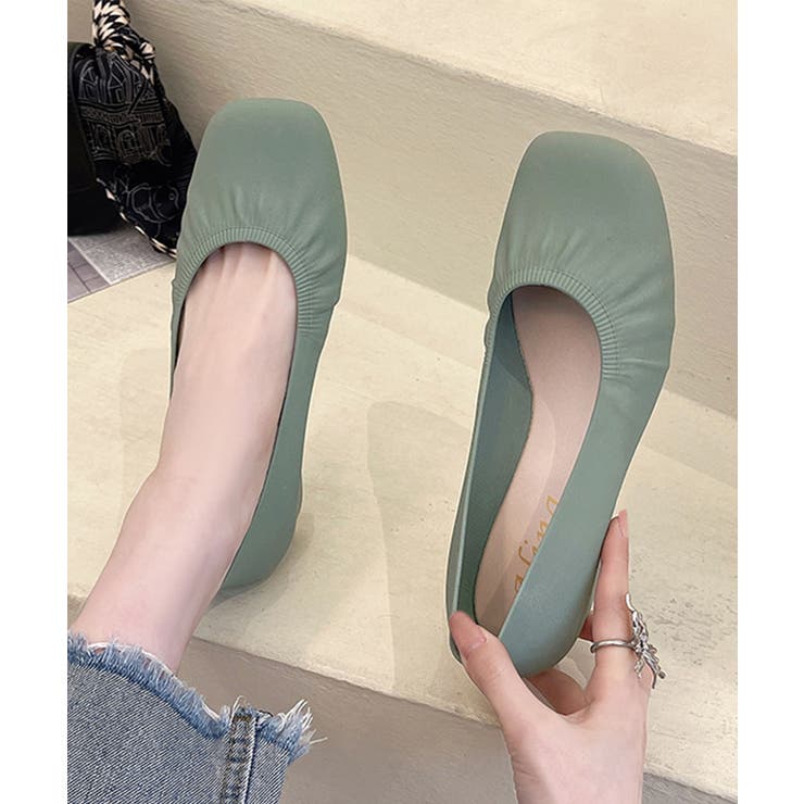 スクエアトゥレインバレエシューズ | aimoha  | 詳細画像20 