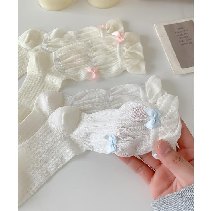 ギャザーフリルリボンソックス | aimoha  | 詳細画像10 