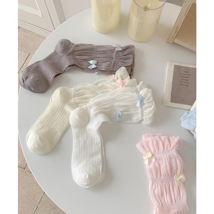 ギャザーフリルリボンソックス | aimoha  | 詳細画像12 