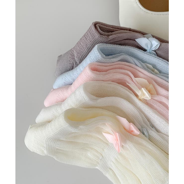 ギャザーフリルリボンソックス | aimoha  | 詳細画像15 