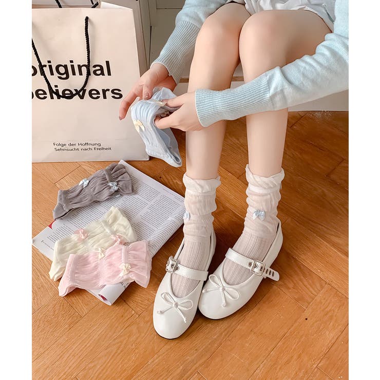 ギャザーフリルリボンソックス | aimoha  | 詳細画像21 