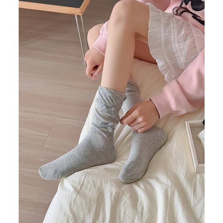 ギンガムリボンシャーリングソックス | aimoha  | 詳細画像20 