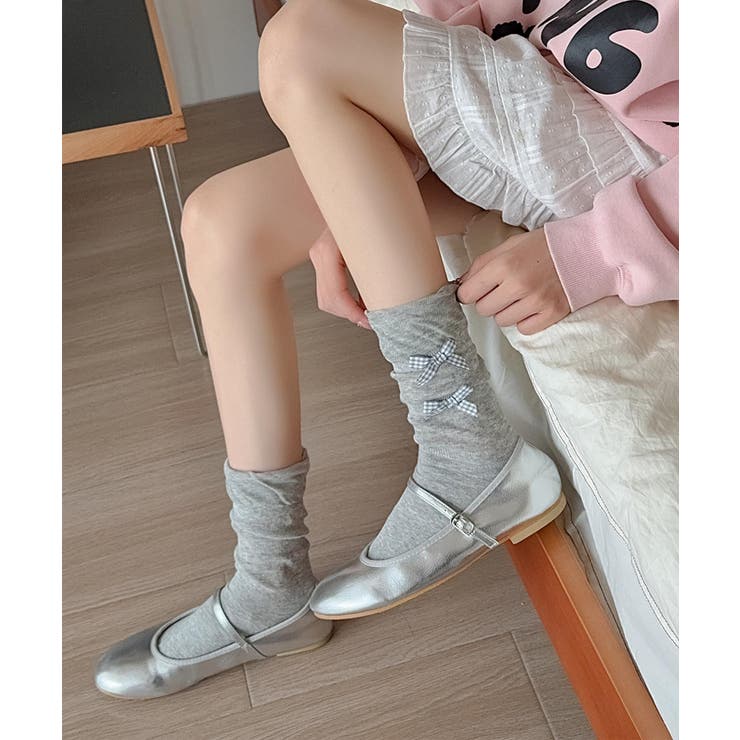 ギンガムリボンシャーリングソックス | aimoha  | 詳細画像21 