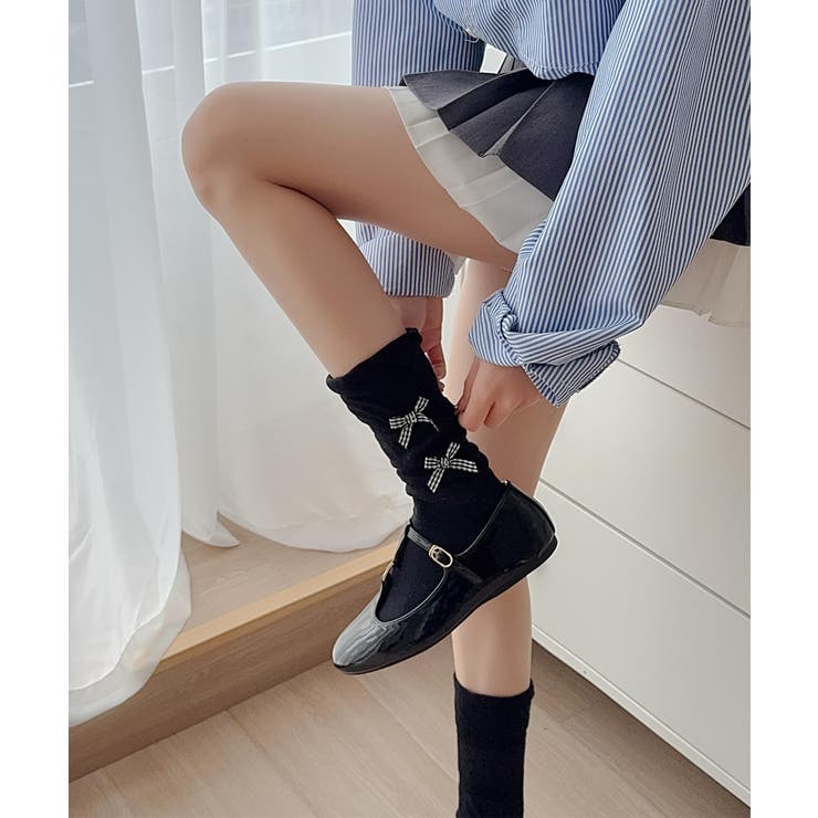 ギンガムリボンシャーリングソックス | aimoha  | 詳細画像25 