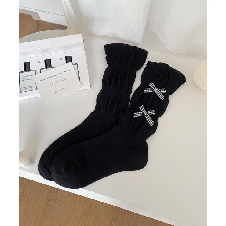 ギンガムリボンシャーリングソックス | aimoha  | 詳細画像3 