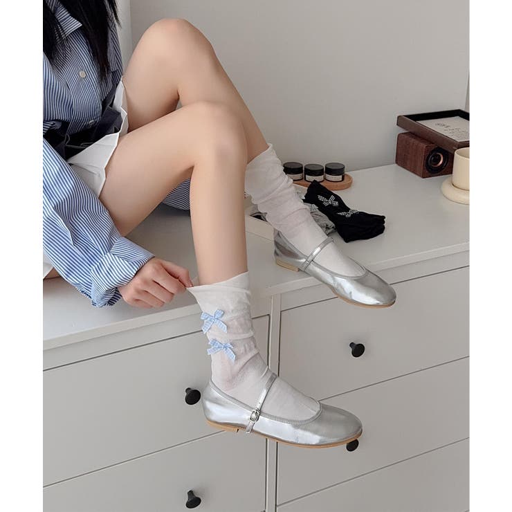 ギンガムリボンシャーリングソックス | aimoha  | 詳細画像32 