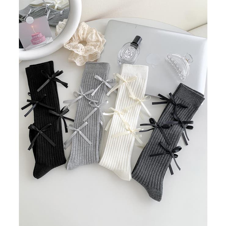 サテンリボン付きソックス | aimoha  | 詳細画像6 