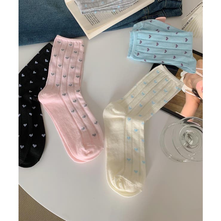 ハート透かしリブソックス | aimoha  | 詳細画像9 