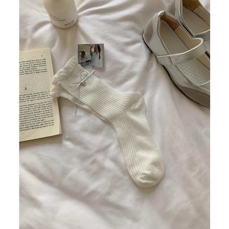 チャーム付きリボンフリルレッグウォーマー | aimoha  | 詳細画像11 