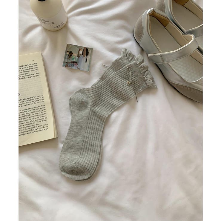 チャーム付きリボンフリルレッグウォーマー | aimoha  | 詳細画像13 