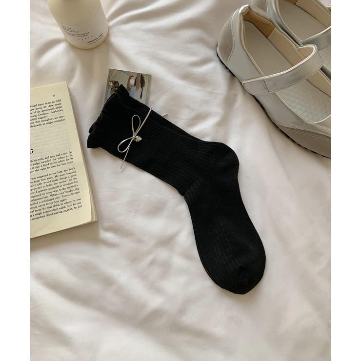 チャーム付きリボンフリルレッグウォーマー | aimoha  | 詳細画像14 