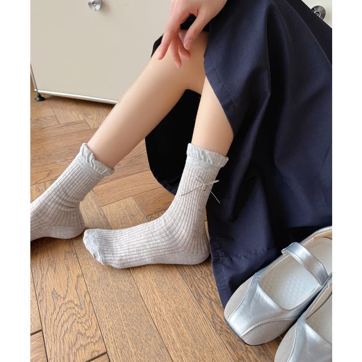 チャーム付きリボンフリルレッグウォーマー | aimoha  | 詳細画像20 