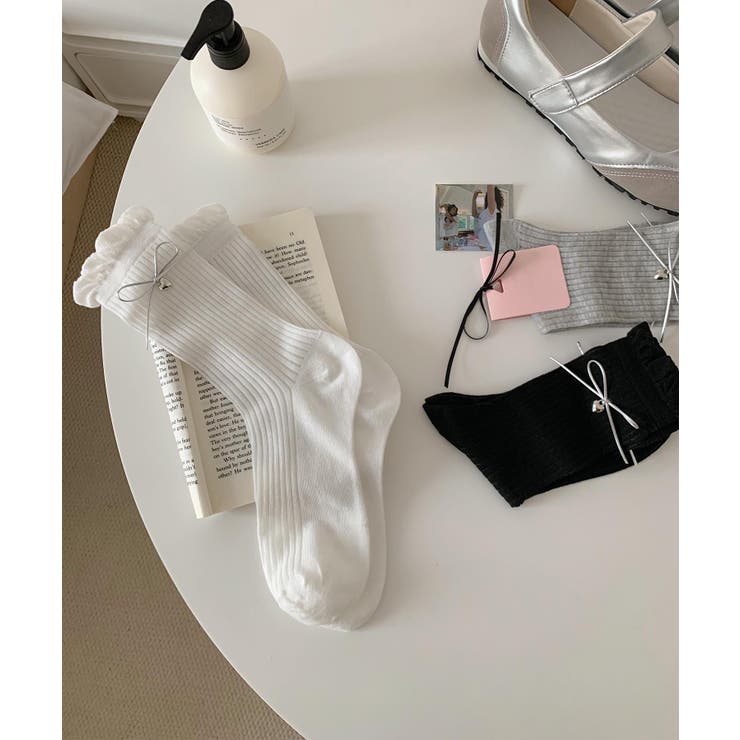 チャーム付きリボンフリルレッグウォーマー | aimoha  | 詳細画像4 