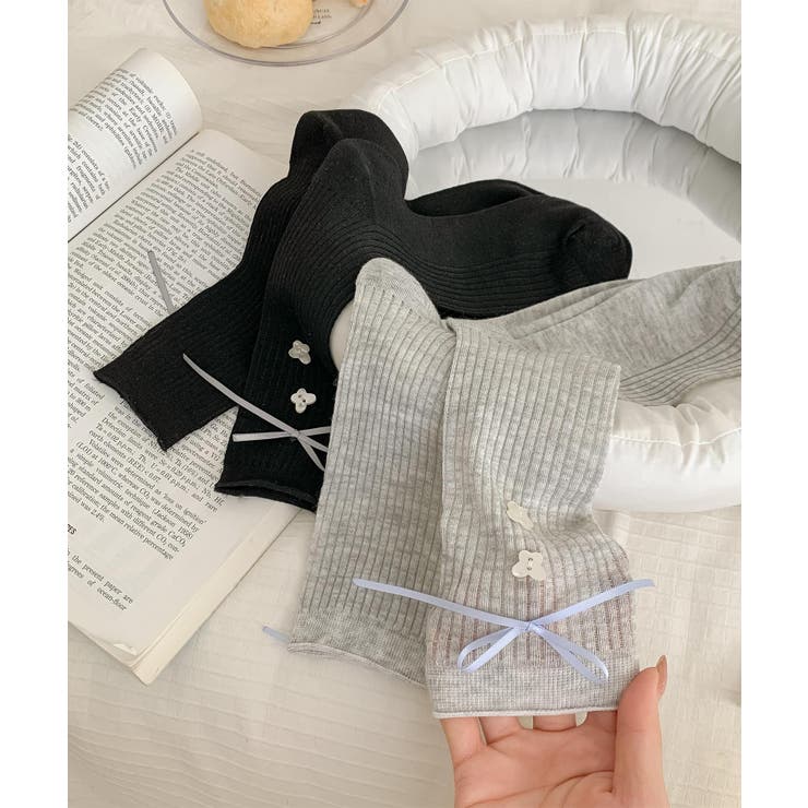 ボタン付きリブソックス | aimoha  | 詳細画像10 