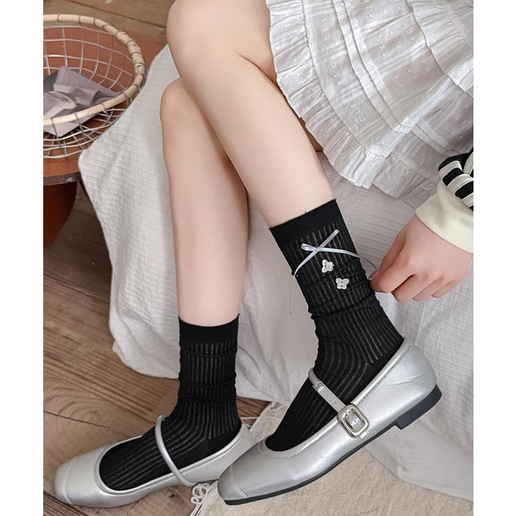 ボタン付きリブソックス | aimoha  | 詳細画像26 