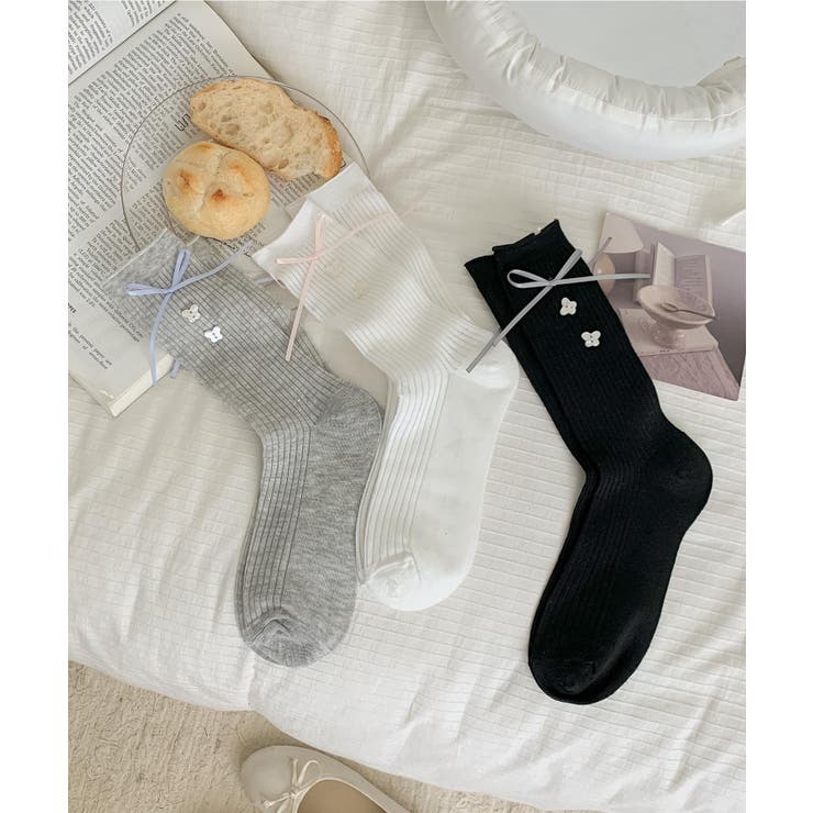 ボタン付きリブソックス | aimoha  | 詳細画像6 