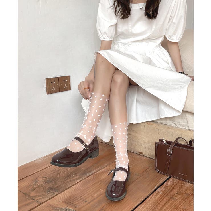 ハート総柄チュールソックス | aimoha  | 詳細画像13 