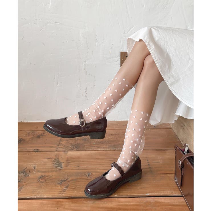 ハート総柄チュールソックス | aimoha  | 詳細画像14 