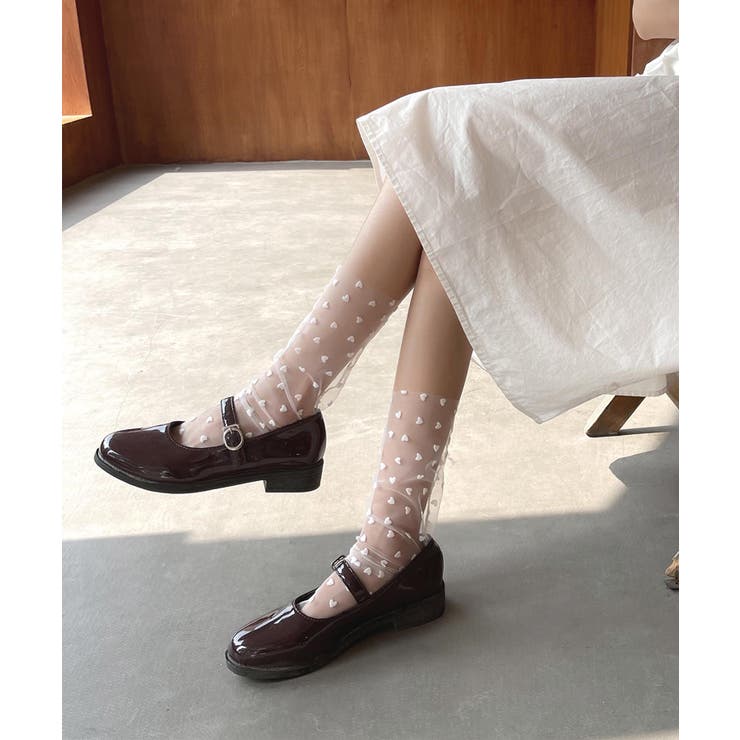 ハート総柄チュールソックス | aimoha  | 詳細画像20 