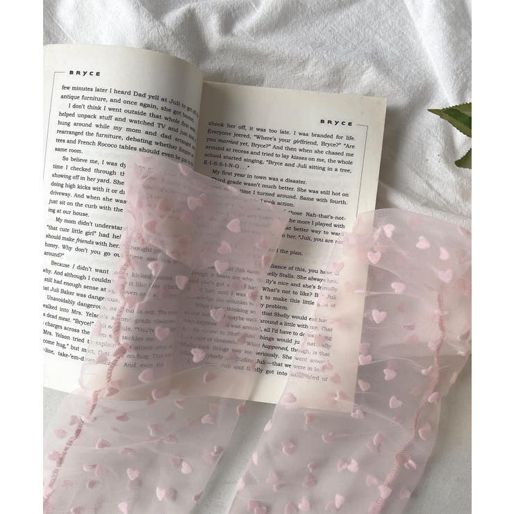 ピンク | ハート総柄チュールソックス | aimoha 