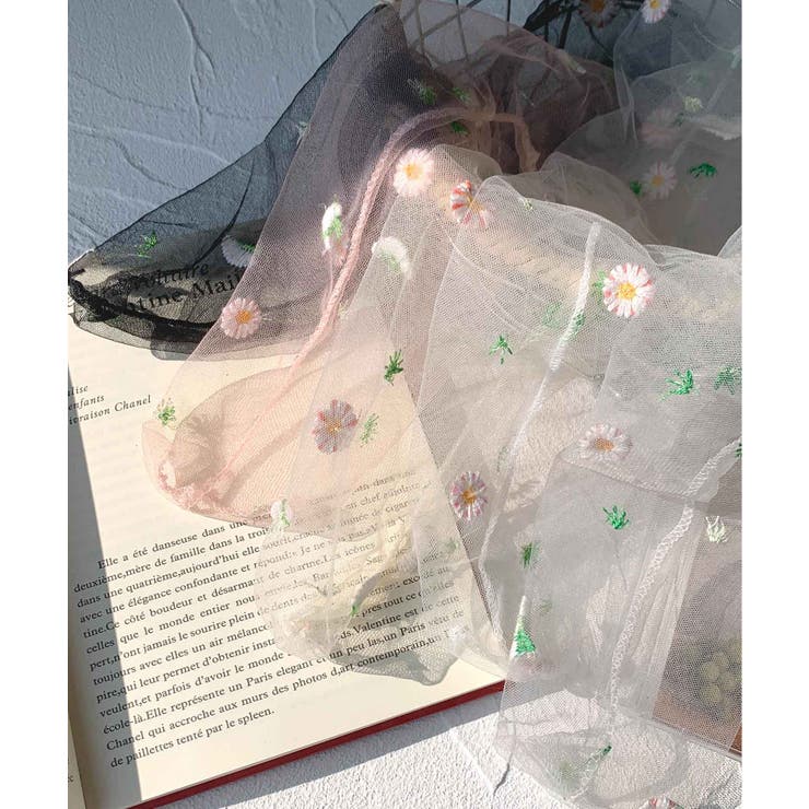 フラワー刺繍シアーソックス | aimoha  | 詳細画像1 