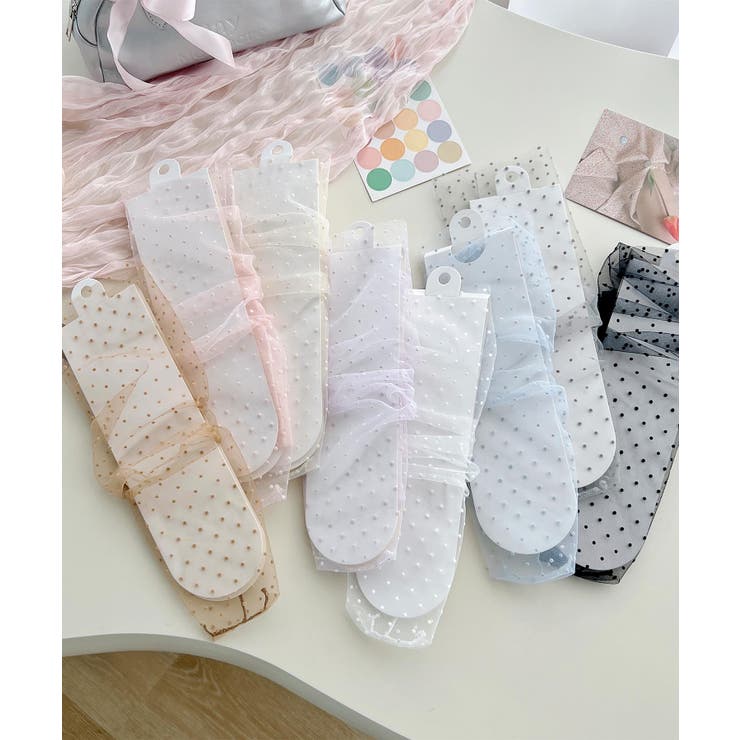 ドット×レースシアーソックス | aimoha  | 詳細画像18 