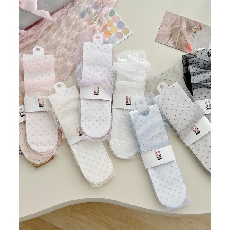 ドット×レースシアーソックス | aimoha  | 詳細画像22 