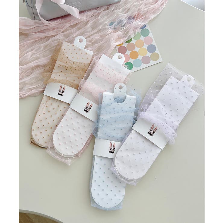 ドット×レースシアーソックス | aimoha  | 詳細画像25 