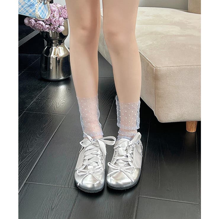 ドット×レースシアーソックス | aimoha  | 詳細画像33 