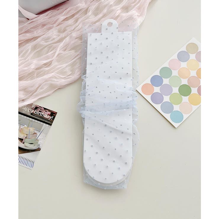 ドット×レースシアーソックス | aimoha  | 詳細画像3 