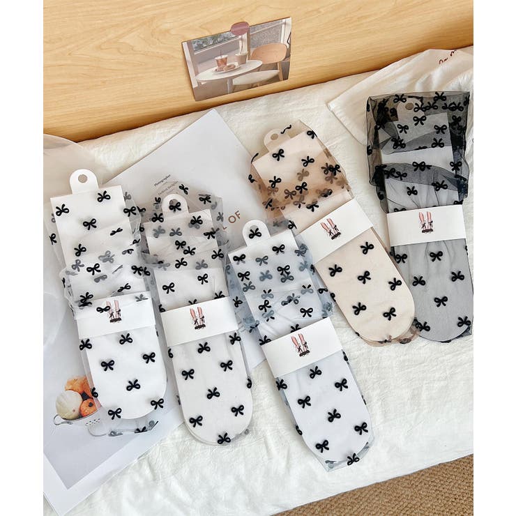 リボン総柄チュールソックス | aimoha  | 詳細画像22 