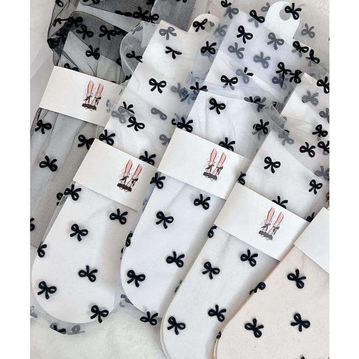 リボン総柄チュールソックス | aimoha  | 詳細画像25 